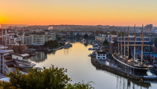 Bristol harbour - the city has a goal of becoming carbon neutral by 2030